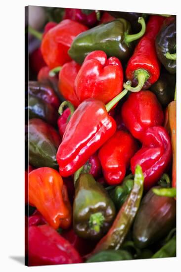 Asia, Bhutan, Thimphu, Chili Peppers for Sale in Market-Ellen Goff-Stretched Canvas