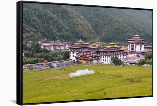 Asia, Bhutan, Thimphu, Royal Palace. Views of the Royal Palace in Thimphu-Ellen Goff-Framed Stretched Canvas