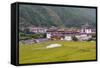 Asia, Bhutan, Thimphu, Royal Palace. Views of the Royal Palace in Thimphu-Ellen Goff-Framed Stretched Canvas