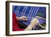 Asia, Bhutan, Thimpu. Bhutanese Textile Weaver.-Kymri Wilt-Framed Photographic Print