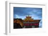 Asia, Bhutan, Thimpu. Tashichho Dzong Roofline-Kymri Wilt-Framed Photographic Print