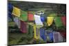 Asia, Bhutan, Trongsa. Landscape and Prayer Flags Scene of Bhutan-Kymri Wilt-Mounted Photographic Print
