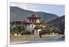 Asia, Bhutan. Views of the Punakha Dzong and the Wang Chu River-Ellen Goff-Framed Photographic Print