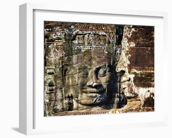 Asia, Cambodia, Angkor Watt, Siem Reap, Faces of the Bayon Temple-Terry Eggers-Framed Photographic Print