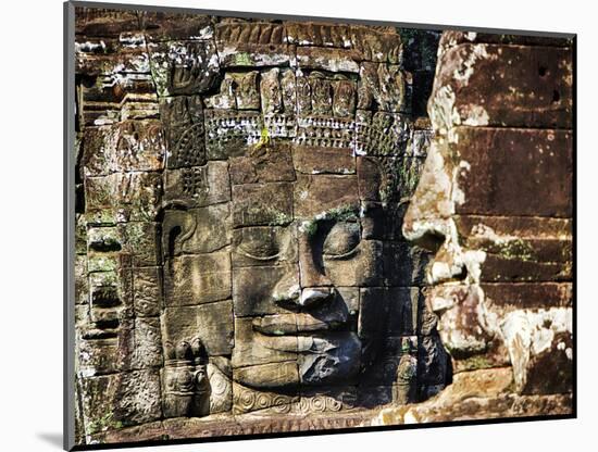 Asia, Cambodia, Angkor Watt, Siem Reap, Faces of the Bayon Temple-Terry Eggers-Mounted Photographic Print