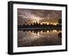 Asia, Cambodia, Angkor Watt, Siem Reap, Sunrise reflections at Angkor Wat-Terry Eggers-Framed Photographic Print