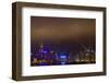 Asia, China, Hong Kong, Night Laser Show on Hong Kong Waterfront-Terry Eggers-Framed Photographic Print