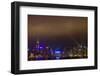 Asia, China, Hong Kong, Night Laser Show on Hong Kong Waterfront-Terry Eggers-Framed Photographic Print