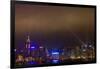 Asia, China, Hong Kong, Night Laser Show on Hong Kong Waterfront-Terry Eggers-Framed Photographic Print