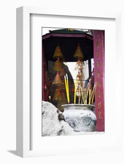 Asia, China, Macau, A-Ma Temple in Macau with Incense Burning-Terry Eggers-Framed Photographic Print