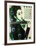 Asia Green-Abstract Graffiti-Framed Giclee Print