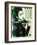 Asia Green-Abstract Graffiti-Framed Giclee Print