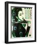 Asia Green-Abstract Graffiti-Framed Giclee Print