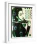 Asia Green-Abstract Graffiti-Framed Giclee Print