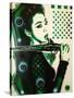 Asia Green-Abstract Graffiti-Stretched Canvas