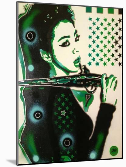 Asia Green-Abstract Graffiti-Mounted Giclee Print