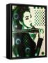 Asia Green-Abstract Graffiti-Framed Stretched Canvas