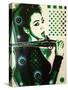 Asia Green-Abstract Graffiti-Stretched Canvas