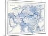 Asia in Shades of Blue-Vision Studio-Mounted Art Print