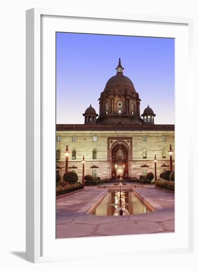 Asia, India, Delhi; the Secretariat - Parliament Buildings by Herbert Baker on Raisina Hill-Alex Robinson-Framed Photographic Print