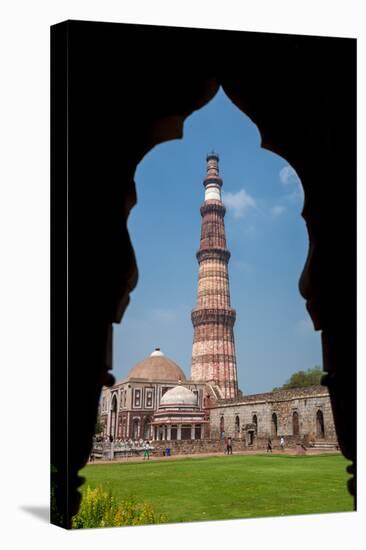 Asia. India, The Qtub Minar of the Alai-Darwaza complex in New Delhi.-Ralph H. Bendjebar-Stretched Canvas