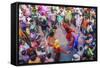 Asia, India, Uttar Pradesh, Nandgaon, Dancing During Holi Festival-ClickAlps-Framed Stretched Canvas