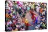 Asia, India, Uttar Pradesh, Nandgaon, Dancing During Holi Festival-ClickAlps-Stretched Canvas