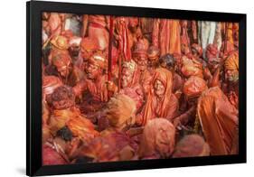Asia, India, Uttar Pradesh, Nandgaon, Holi Festival of Colors-ClickAlps-Framed Photographic Print
