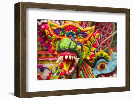 Asia, Indonesia, Bali. Pura Penataran Sasih. Offerings of food made to the Gods.-Emily Wilson-Framed Photographic Print