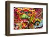 Asia, Indonesia, Bali. Pura Penataran Sasih. Offerings of food made to the Gods.-Emily Wilson-Framed Photographic Print