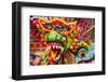 Asia, Indonesia, Bali. Pura Penataran Sasih. Offerings of food made to the Gods.-Emily Wilson-Framed Photographic Print