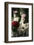 Asia, Japan, Honshu, Hiroshima Prefecture, Miyajima Island, Statues in Daisho in Temple-Christian Kober-Framed Photographic Print