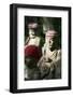 Asia, Japan, Honshu, Hiroshima Prefecture, Miyajima Island, Statues in Daisho in Temple-Christian Kober-Framed Photographic Print