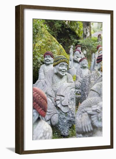 Asia, Japan, Honshu, Hiroshima Prefecture, Miyajima Island, Statues in Daisho in Temple-Christian Kober-Framed Photographic Print