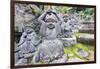 Asia, Japan, Honshu, Hiroshima Prefecture, Miyajima Island, Statues in Daisho in Temple-Christian Kober-Framed Photographic Print