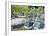 Asia, Japan, Honshu, Hiroshima Prefecture, Miyajima Island, Statues in Daisho in Temple-Christian Kober-Framed Photographic Print