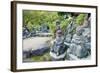 Asia, Japan, Honshu, Hiroshima Prefecture, Miyajima Island, Statues in Daisho in Temple-Christian Kober-Framed Photographic Print