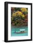 Asia, Japan, Honshu, Kyoto, Arashiyama, Autumn Colours on Kiyotaki River-Christian Kober-Framed Photographic Print