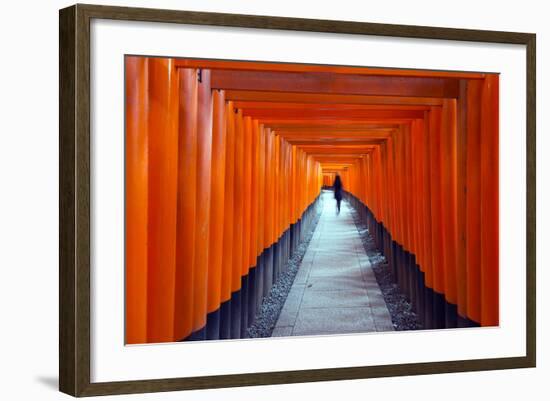 Asia, Japan, Honshu, Kyoto, Fushimi Inari Jinja; Unesco-Christian Kober-Framed Photographic Print