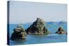 Asia, Japan, Honshu, Mie Prefecture, Futaminoura Rocks-Christian Kober-Stretched Canvas