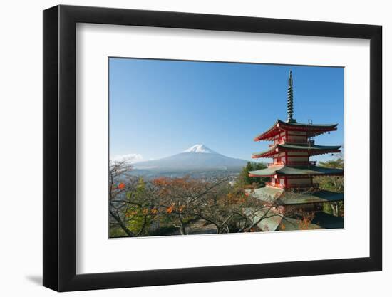 Asia, Japan, Honshu, Mt Fuji 3776M, Arakura Sengen Jinja, UNESCO World Heritage Site-Christian Kober-Framed Photographic Print