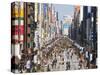 Asia, Japan, Honshu, Tokyo, Ginza, View Along Chuo-dori, a Fashionable Shopping Street in Tokyo-Gavin Hellier-Stretched Canvas