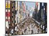 Asia, Japan, Honshu, Tokyo, Ginza, View Along Chuo-dori, a Fashionable Shopping Street in Tokyo-Gavin Hellier-Mounted Photographic Print