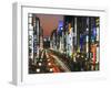 Asia, Japan, Honshu, Tokyo, Ginza, View Along Chuo-dori, a Fashionable Shopping Street in Tokyo-Gavin Hellier-Framed Photographic Print