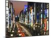 Asia, Japan, Honshu, Tokyo, Ginza, View Along Chuo-dori, a Fashionable Shopping Street in Tokyo-Gavin Hellier-Mounted Photographic Print