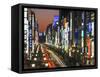 Asia, Japan, Honshu, Tokyo, Ginza, View Along Chuo-dori, a Fashionable Shopping Street in Tokyo-Gavin Hellier-Framed Stretched Canvas