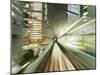 Asia, Japan, Honshu, Tokyo, Pov Blurred Motion of Tokyo Buildings from a Moving Train-Gavin Hellier-Mounted Photographic Print