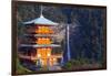 Asia, Japan, Honshu, Wakayama Prefecture, Nachi No Taki Waterfall and Pagoda-Christian Kober-Framed Photographic Print