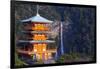 Asia, Japan, Honshu, Wakayama Prefecture, Nachi No Taki Waterfall and Pagoda-Christian Kober-Framed Photographic Print