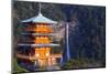 Asia, Japan, Honshu, Wakayama Prefecture, Nachi No Taki Waterfall and Pagoda-Christian Kober-Mounted Photographic Print